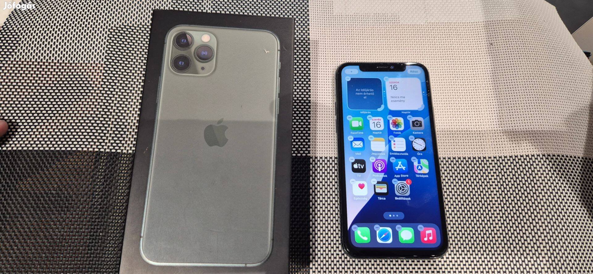 Apple iphone 11 Pro Független Green Garis 100%-os akkuval !