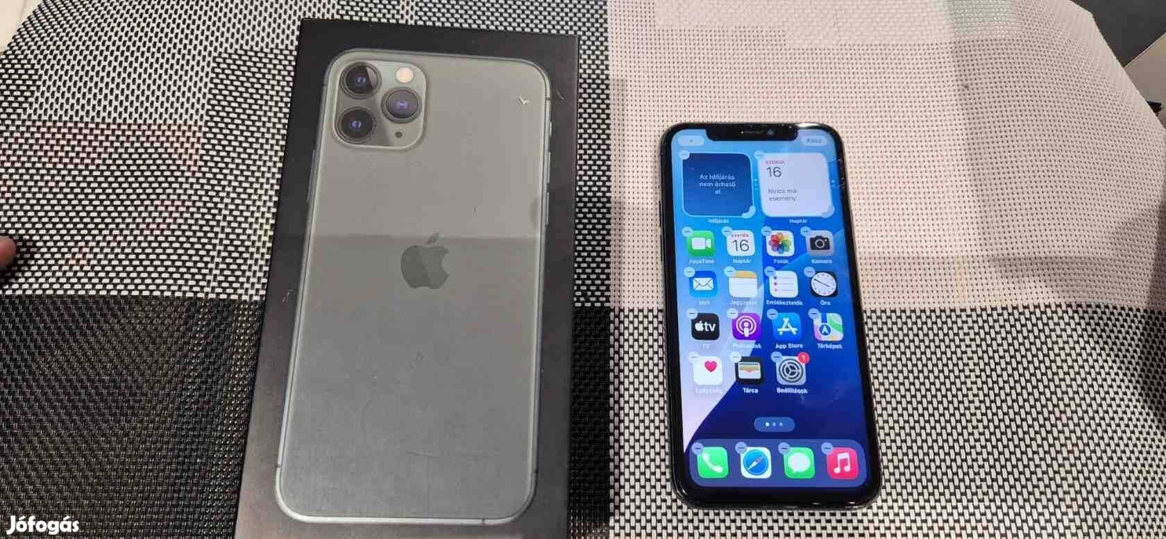 Apple iphone 11 Pro Független Zöld Garis 100%-os akkuval !