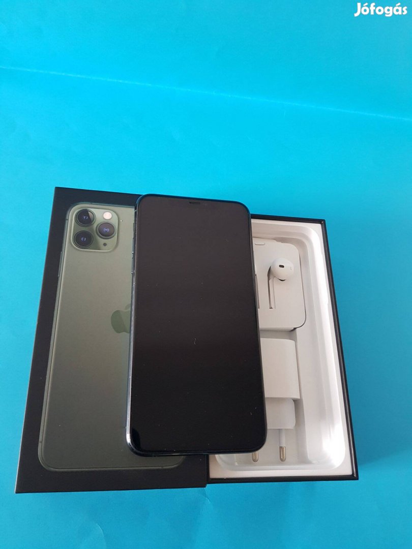 Apple iphone 11 Pro Max 64GB Zöld Kártyafüggtelen hibátlan telefon ela