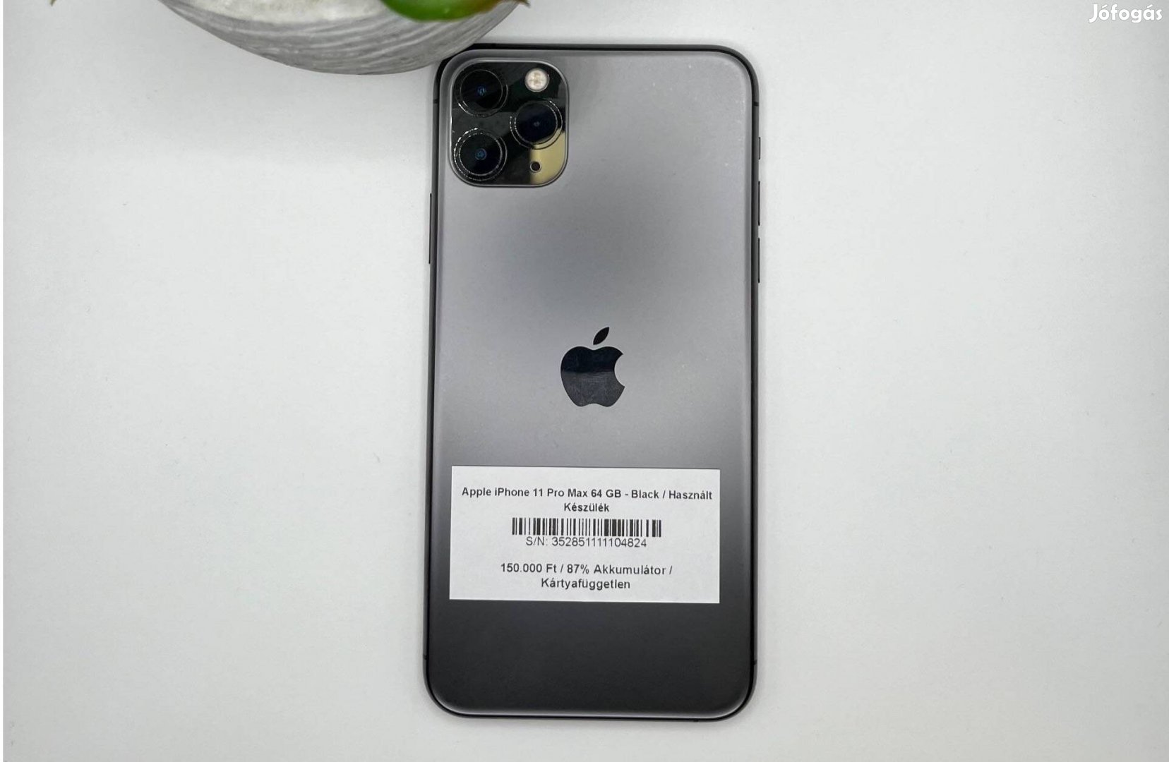 Apple iphone 11 Pro Max 64 GB - Kártyafüggetlen / Használt készülék