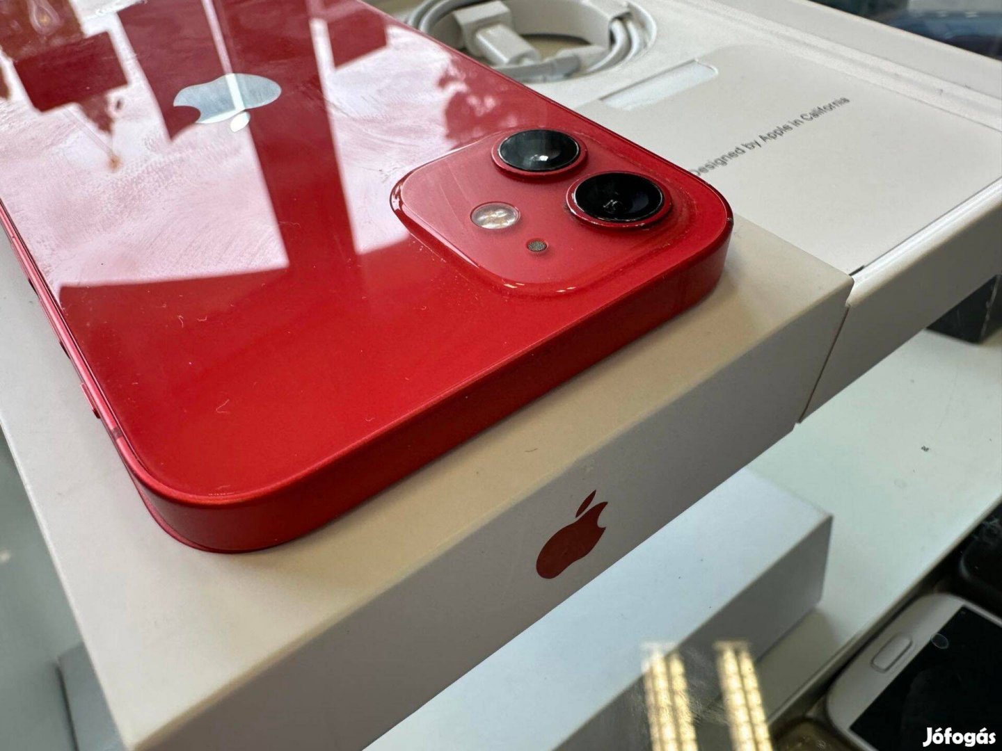 Apple iphone 12 128GB Red szép, gyári független, 3 hó gar