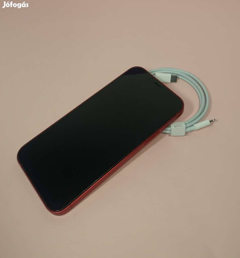 Apple iphone 12 64GB Red Kártyfüggetlen szép mobiltelefon eladó!