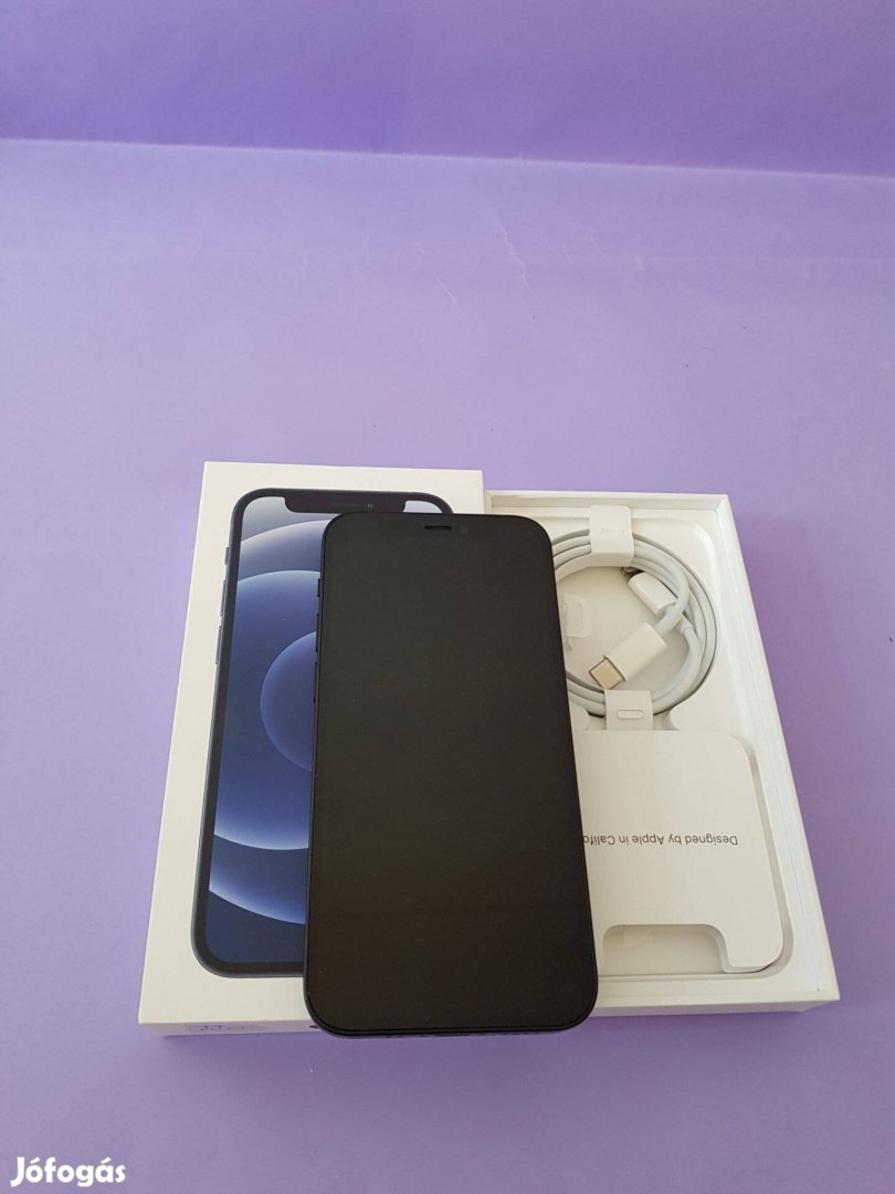 Apple iphone 12 Mini 64GB Fekete kártyafüggetlen jó állapotú telefon e