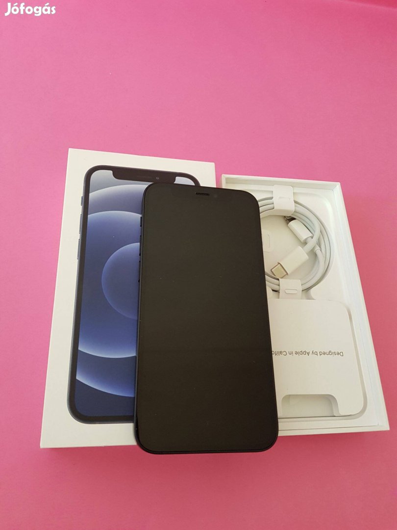 Apple iphone 12 Mini 64GB Fekete kártyafüggetlen jó állapotú telefon e