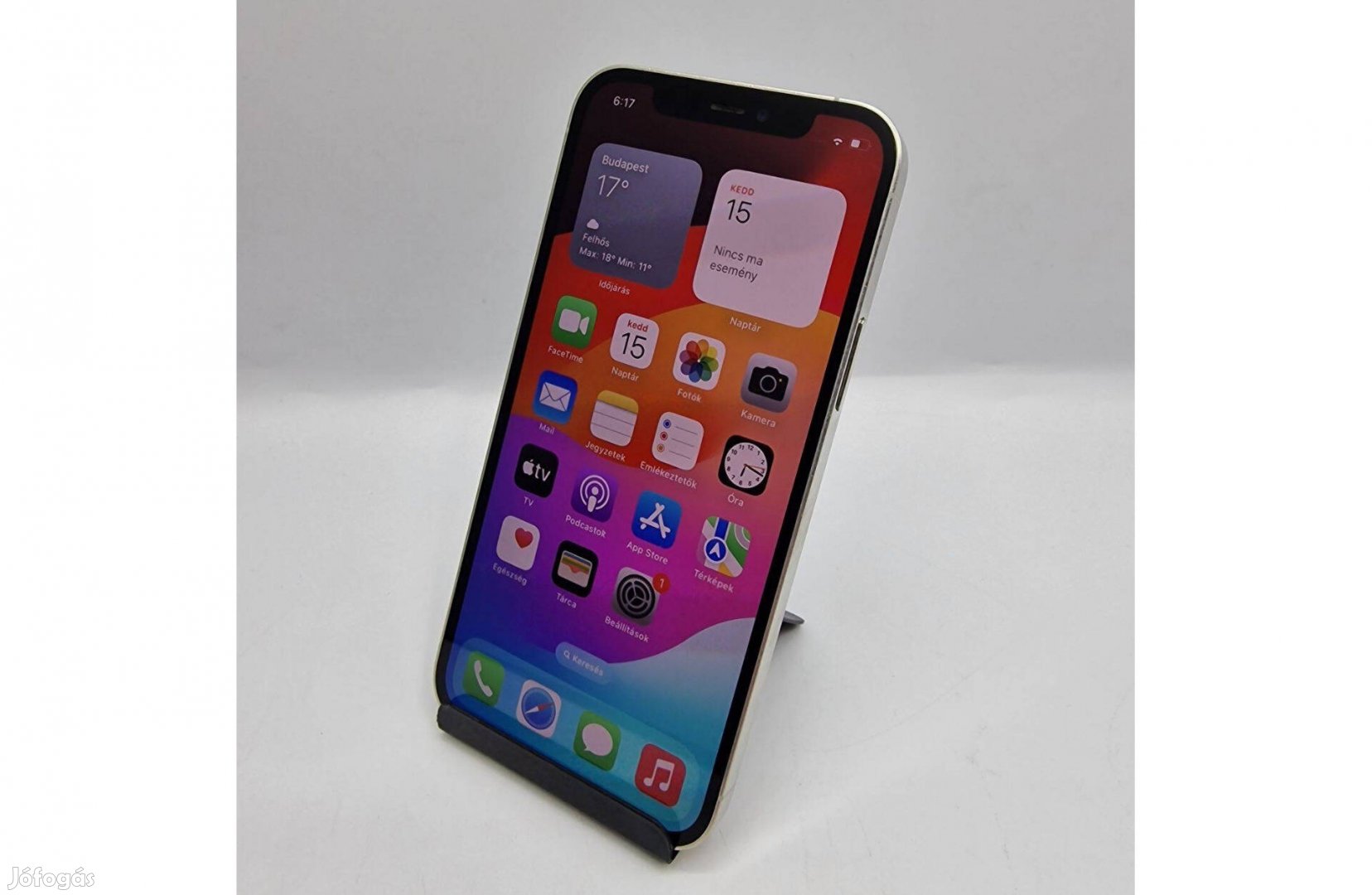 Apple iphone 12 Pro, 512GB, akku: 88%, ezüst, 1 év garancia, Akciós
