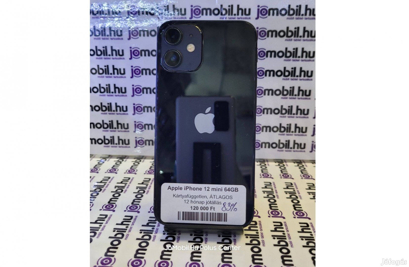Apple iphone 12 mini 64GB Fekete Független Jótállással