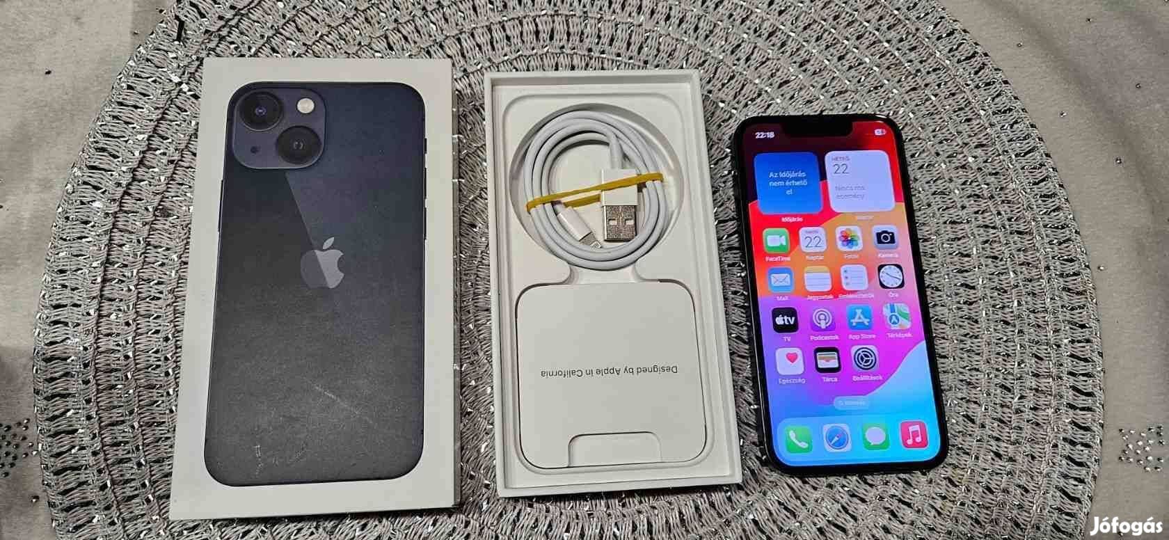 Apple iphone 13 Mini 128GB Független Black Garis !