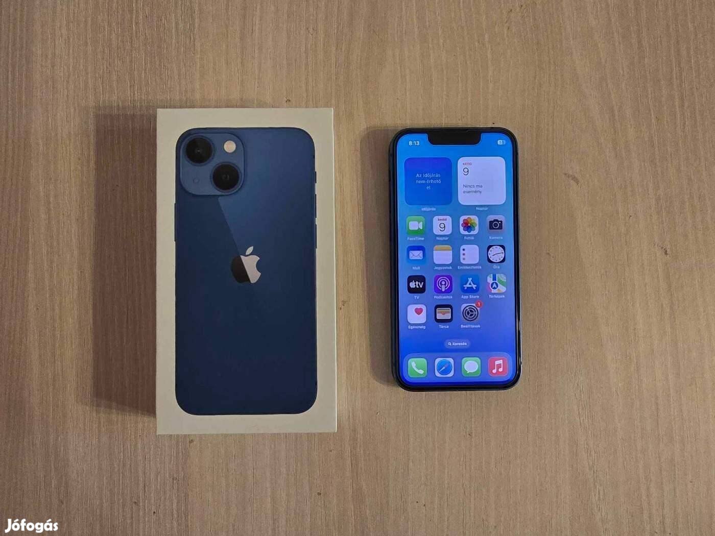 Apple iphone 13 Mini 128GB Független Újszerű Kék Apple Garancia !