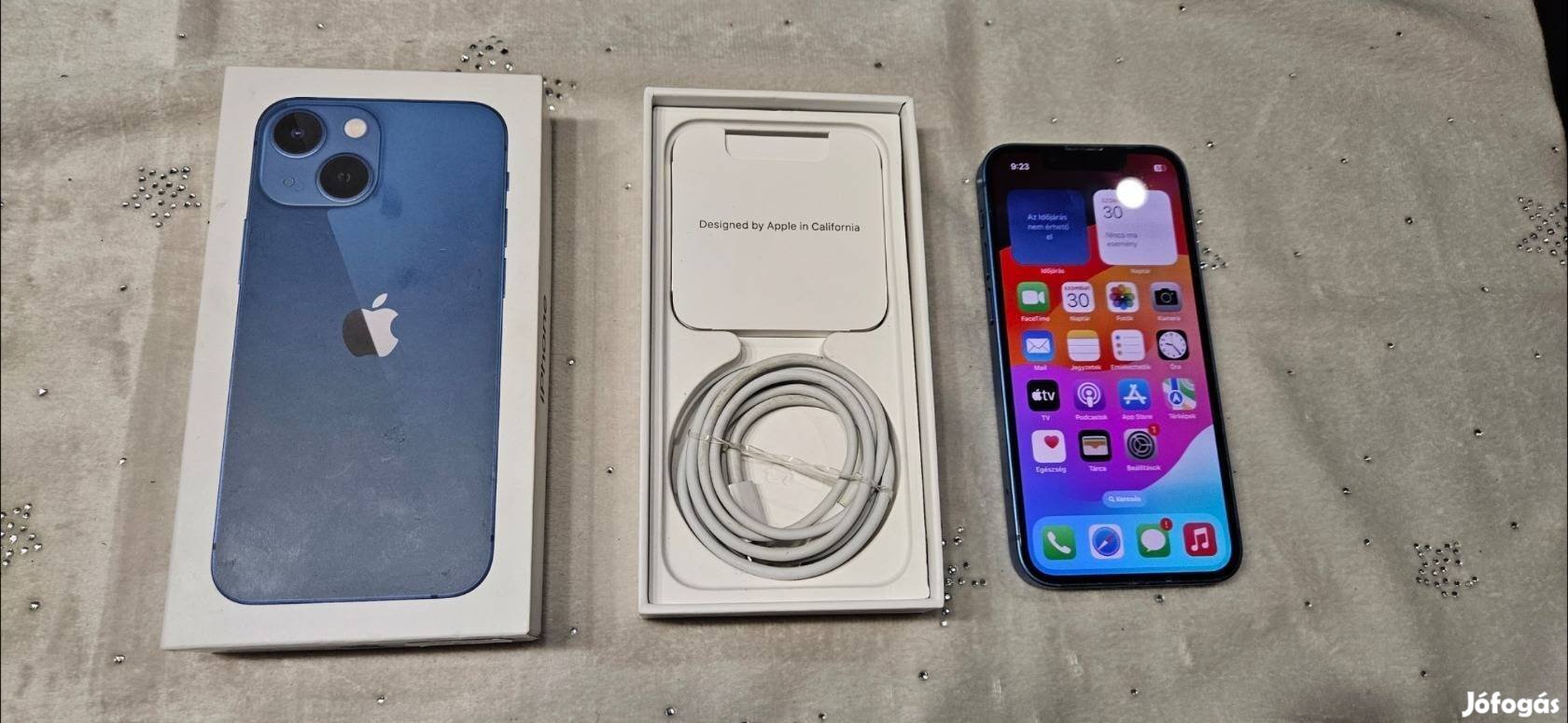 Apple iphone 13 Mini Független Újszerű Blue Garanciás !