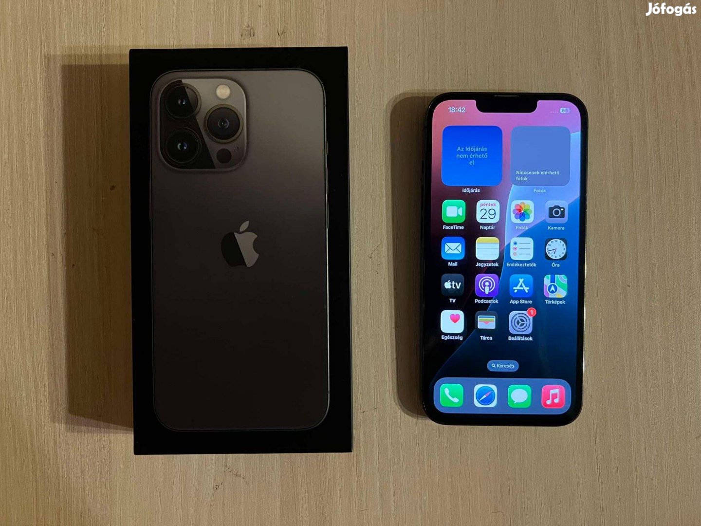 Apple iphone 13 Pro Független Újszerű Graphite Apple Garanciával !