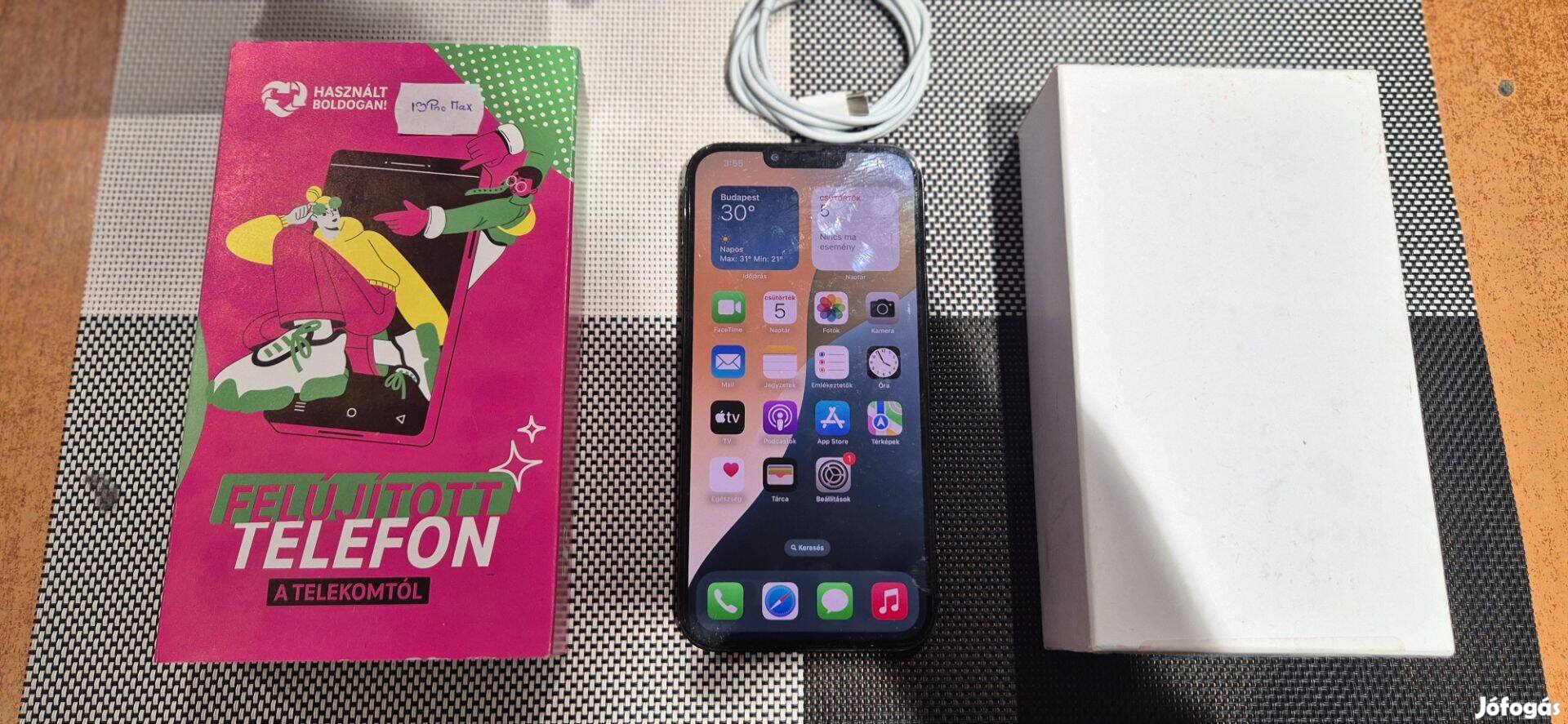 Apple iphone 13 Pro Max Független Felújitott Gray Garis !
