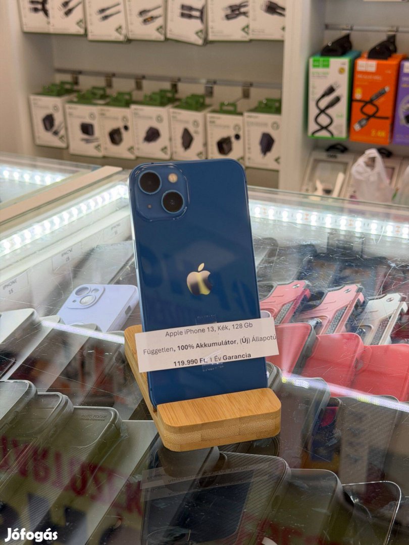 Apple iphone 13, 128Gb, Kártyafüggetlen, Gyári Állapotú,