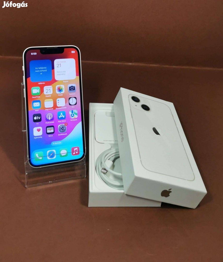 Apple iphone 13 mini 128GB Fehér Kártyafüggetlen szép telefon eladó!