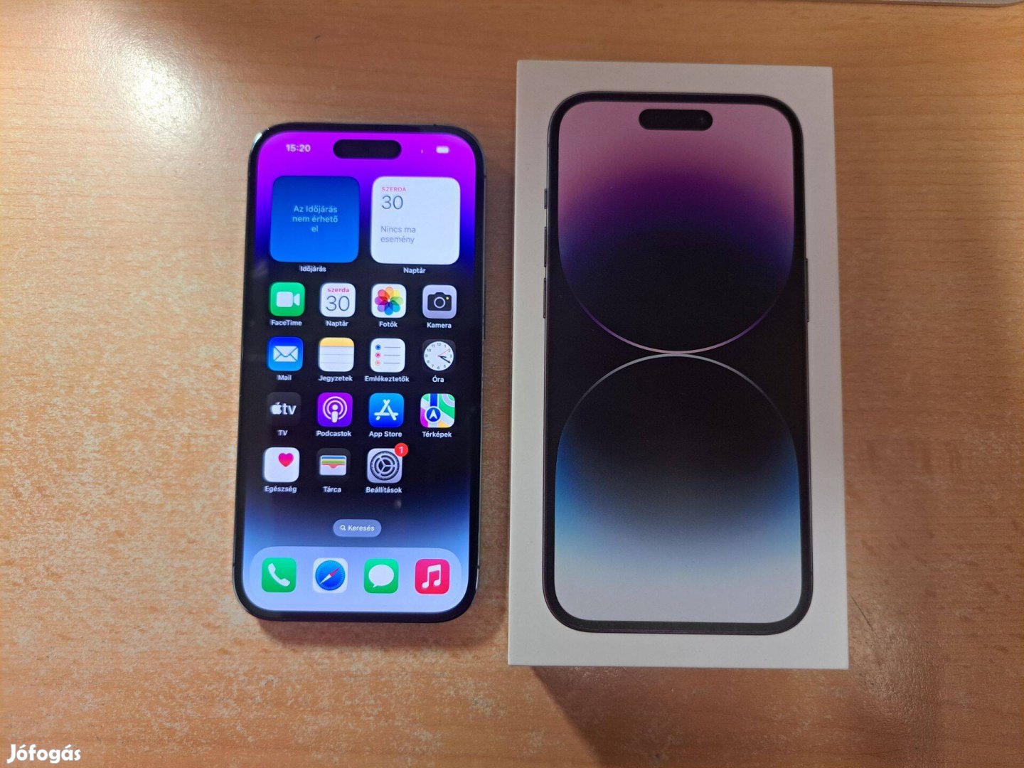 Apple iphone 14 Pro Deep Purple Független Újszerű Apple Garanciás !