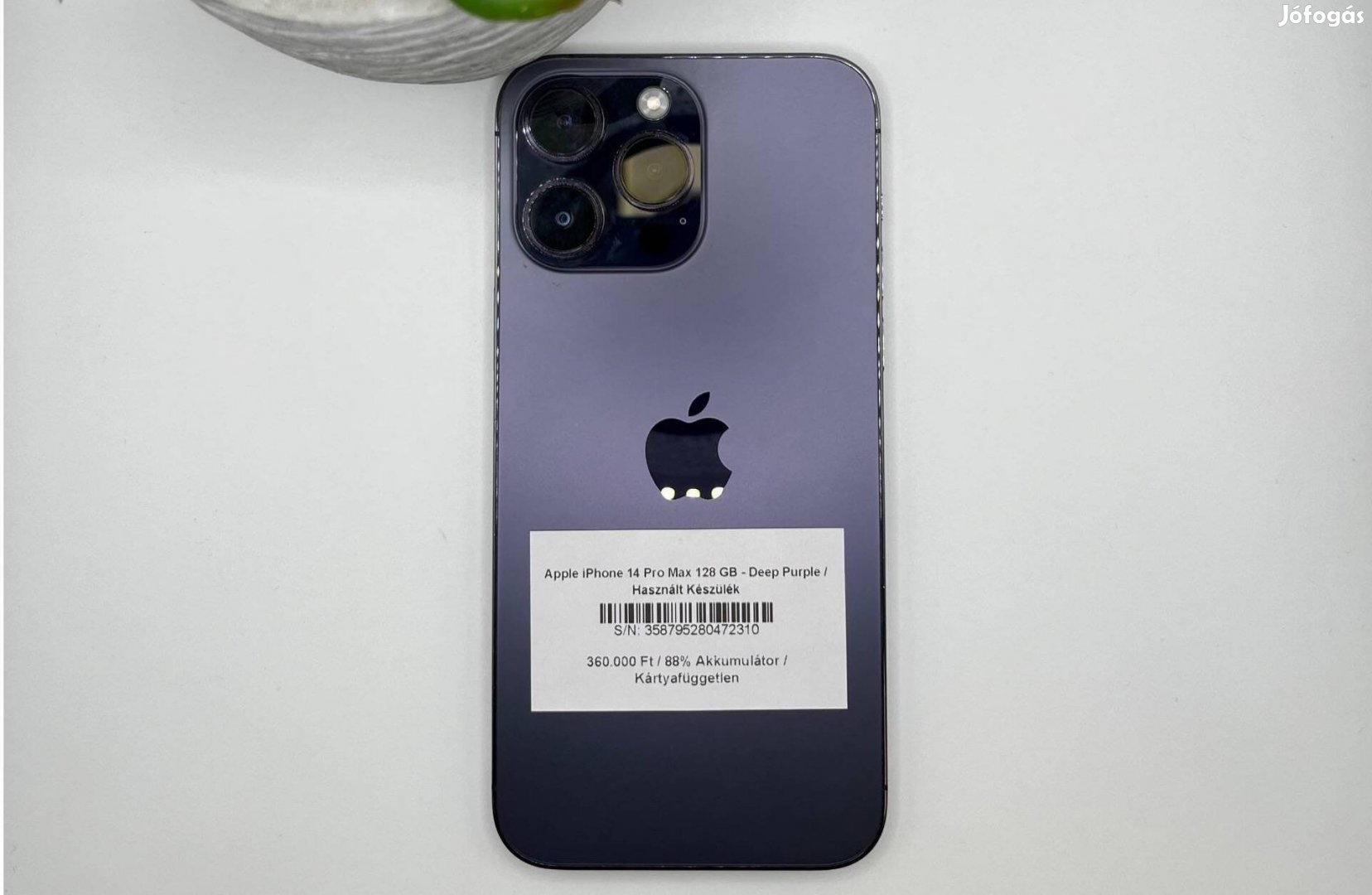 Apple iphone 14 Pro Max 128 GB - Kártyafüggetlen / Használt készülék