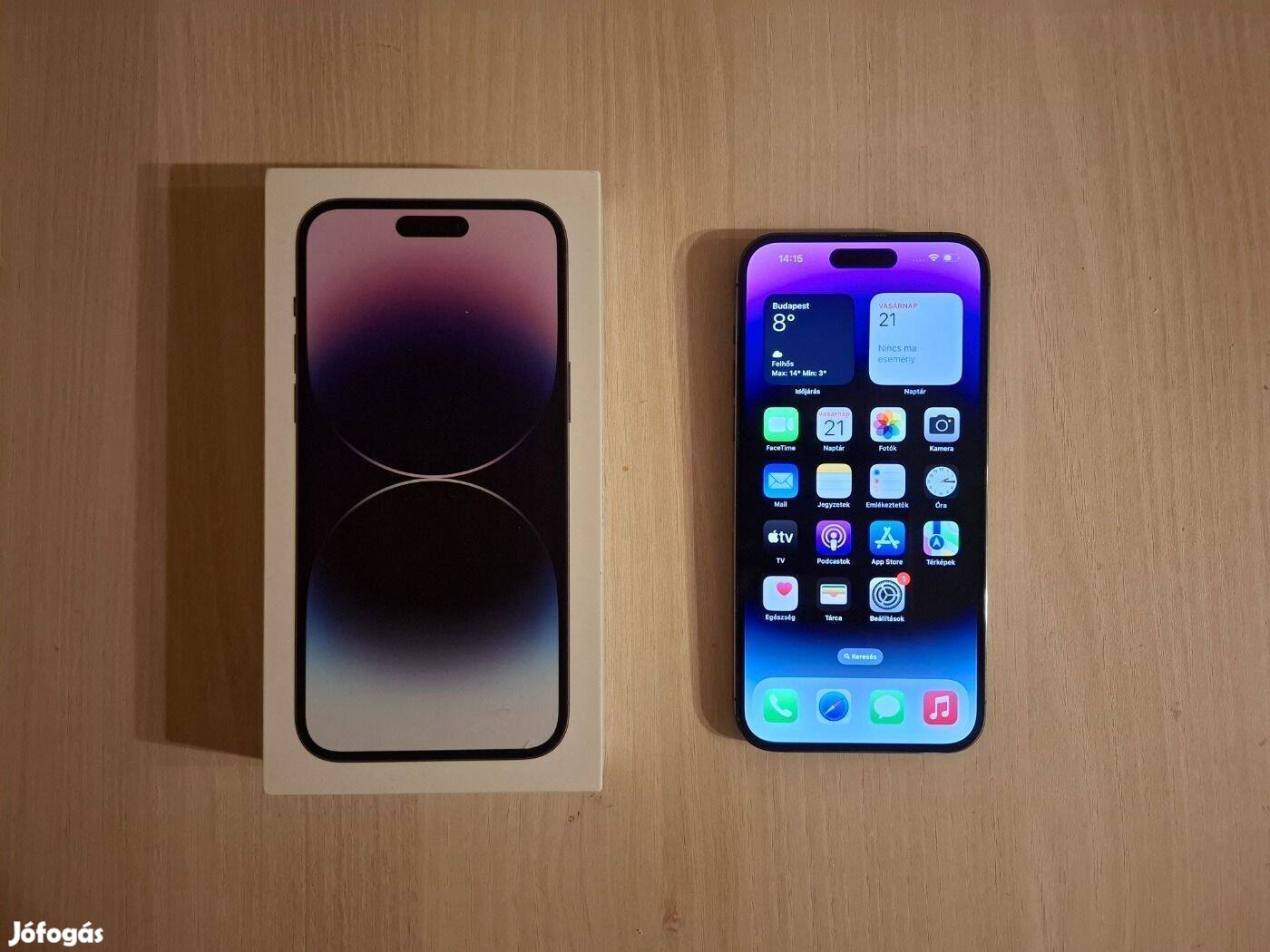 Apple iphone 14 Pro Max 256GB Független Újszerű Purple Garis !