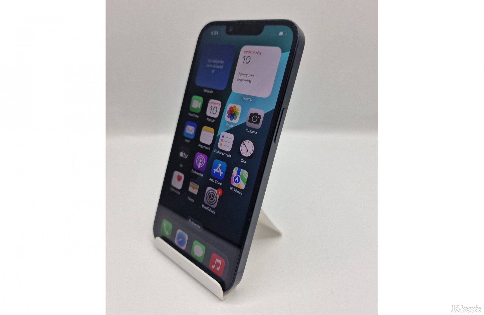 Apple iphone 14, 128GB, akku: 100%, fekete, 1 év garancia, Akciós