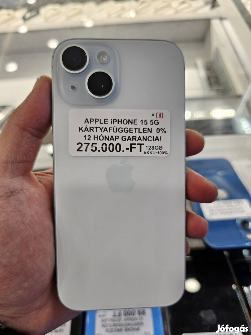 Apple iphone 15, független, 12 hó jótállás, 