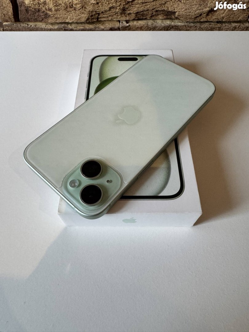 Apple iphone 15 plus 256 Gb green/ kártyafüggetlen/újszerű/98%-os