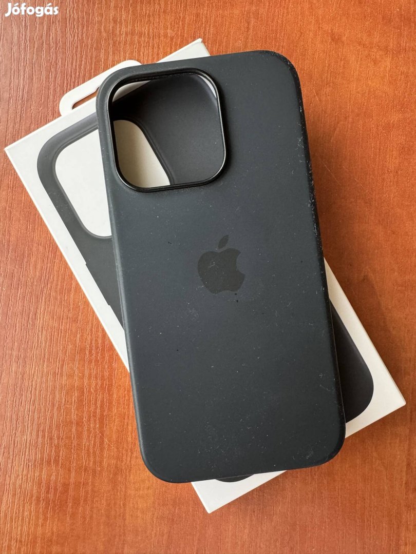 Apple iphone 15 pro szilikon tok (fekete)