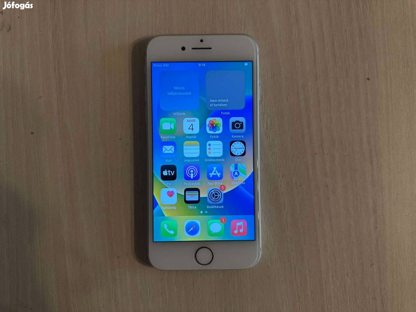 Apple iphone 8 256GB Független Fehér Gari 100%-os aksival !