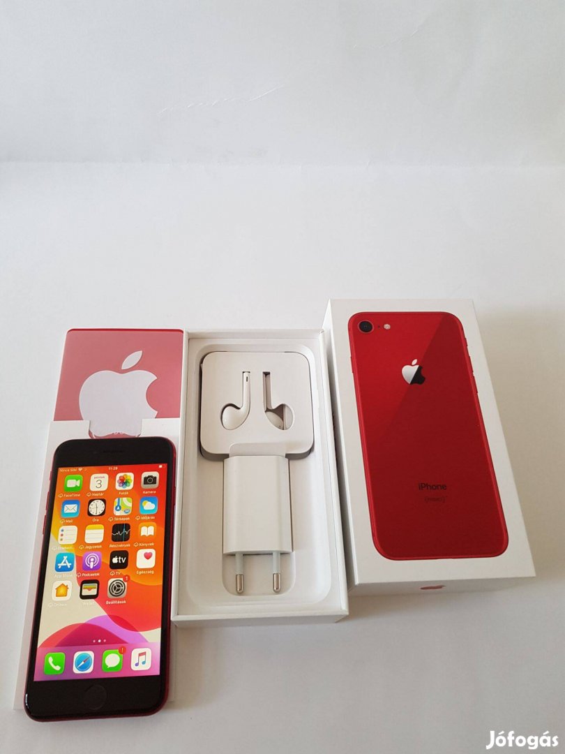 Apple iphone 8 64GB Red Kártyafüggetlen szép mobiltelefon eladó!