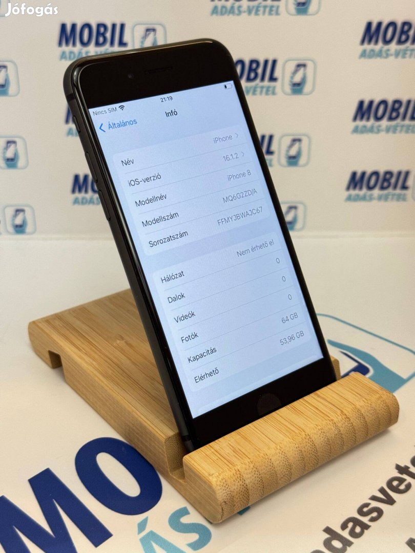 Apple iphone 8 64GB, 88% akkumulátor, 12 hónap garancia!