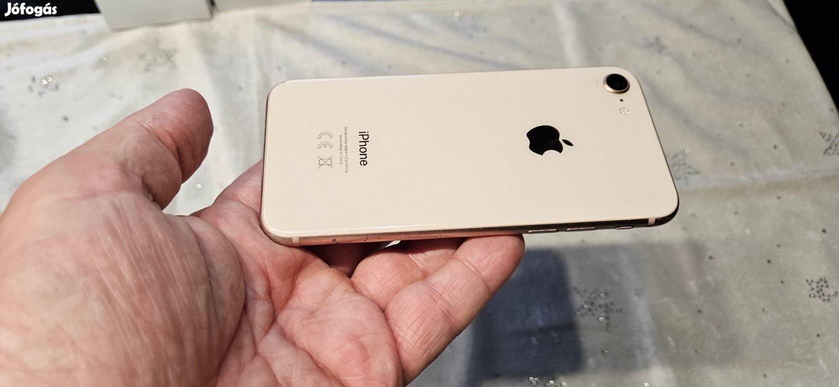 Apple iphone 8 Gold Újszerű Független Garival 100% aksi !