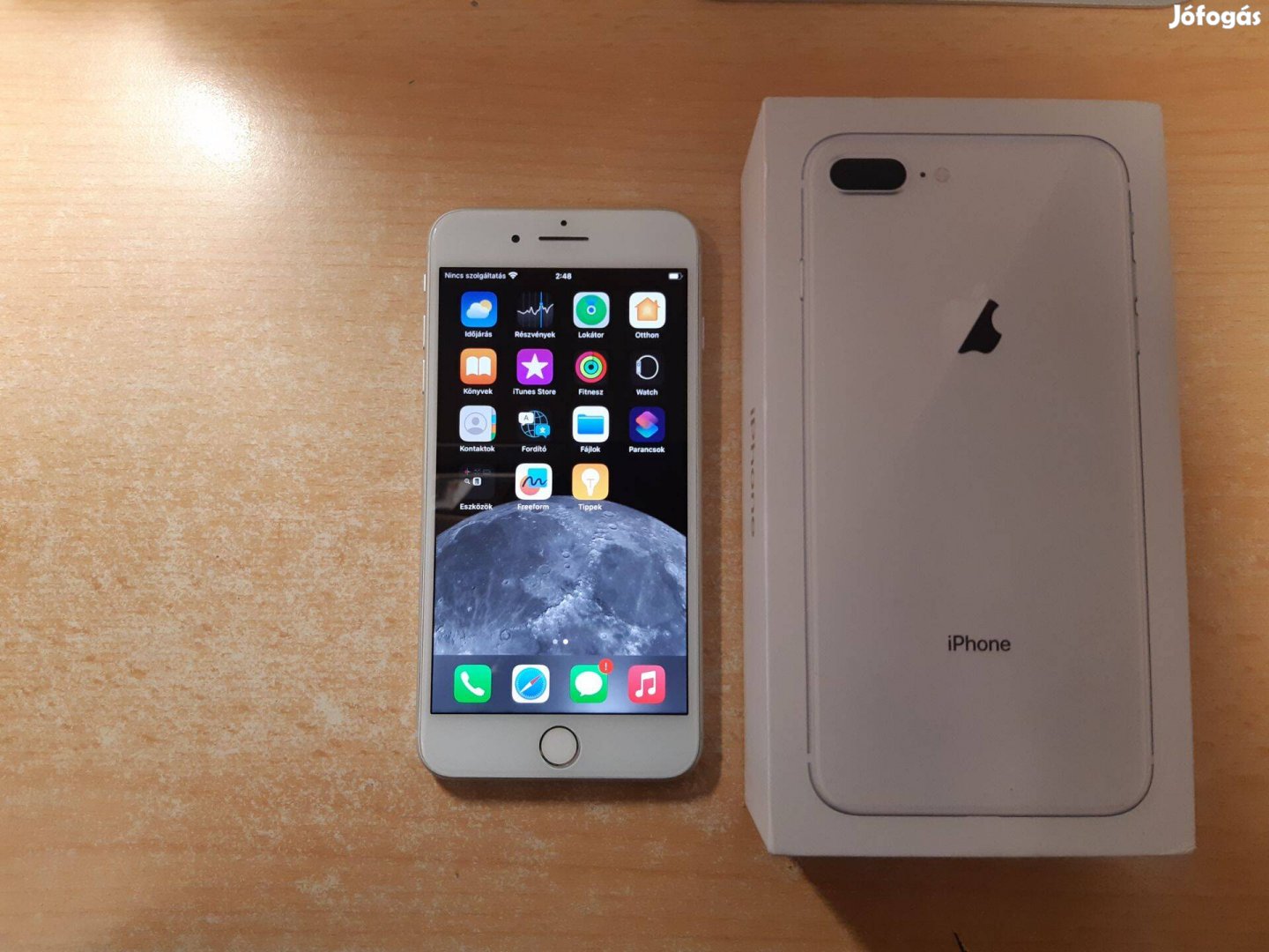 Apple iphone 8 Plus Független Újszerű Silver Garis !