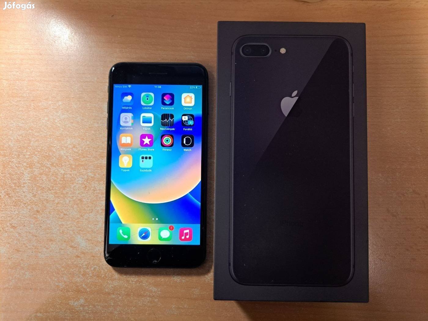 Apple iphone 8 Plus Szürke Független Garis !