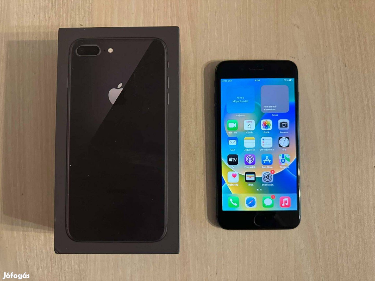 Apple iphone 8 Plus Újszerű Gray Független Garis 95% Aksi