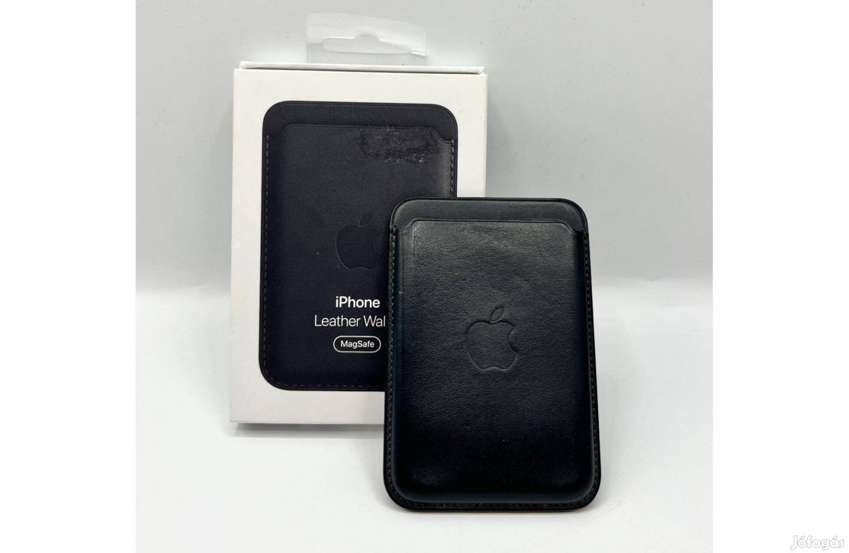 Apple iphone Leather Wallet Magsafe bőr, védőtok, fekete, Akciós