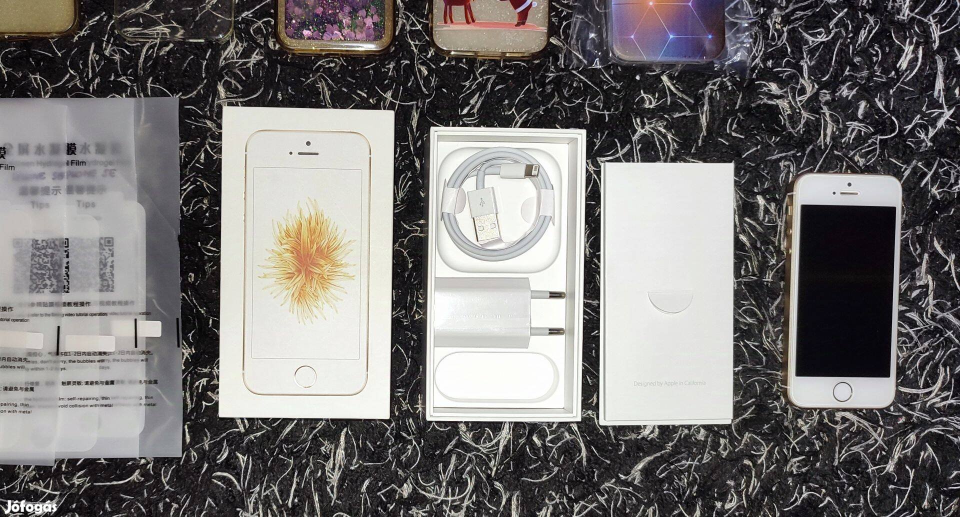 Apple iphone SE Gold 32GB kártyafüggetlen, dobozában, akkumulátor 100%