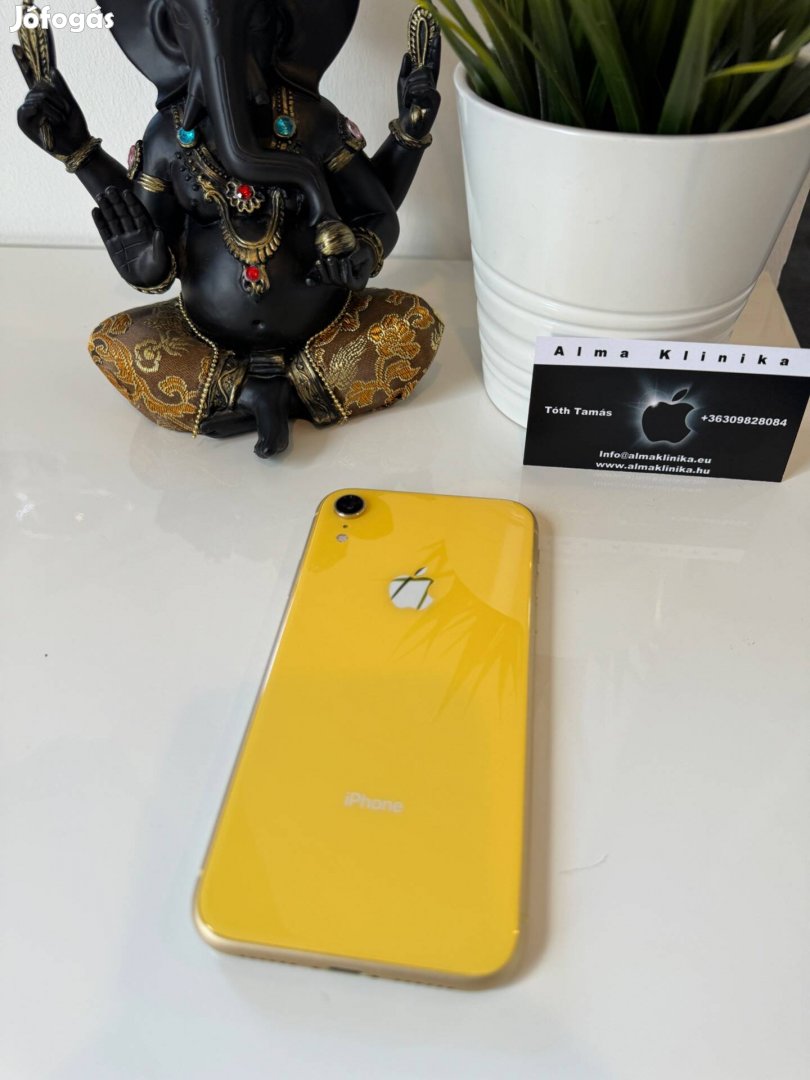 Apple iphone XR 64gb yellow, kifogástalan állapot, kártyafüggetlen