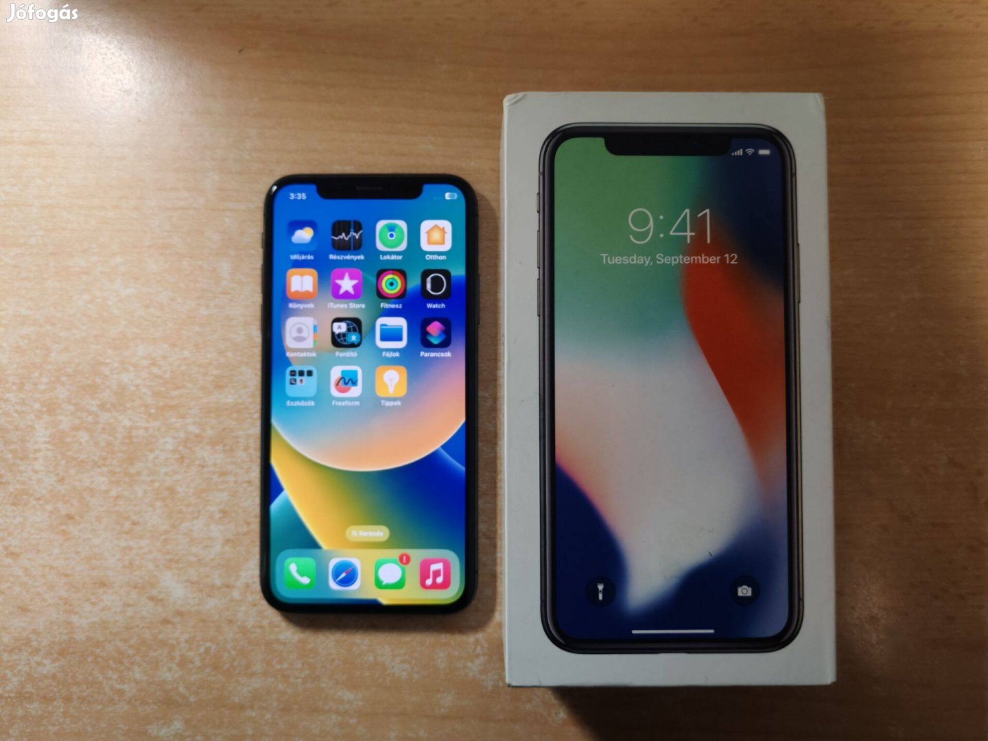Apple iphone X Space Gray Független Karcmentes Garival !