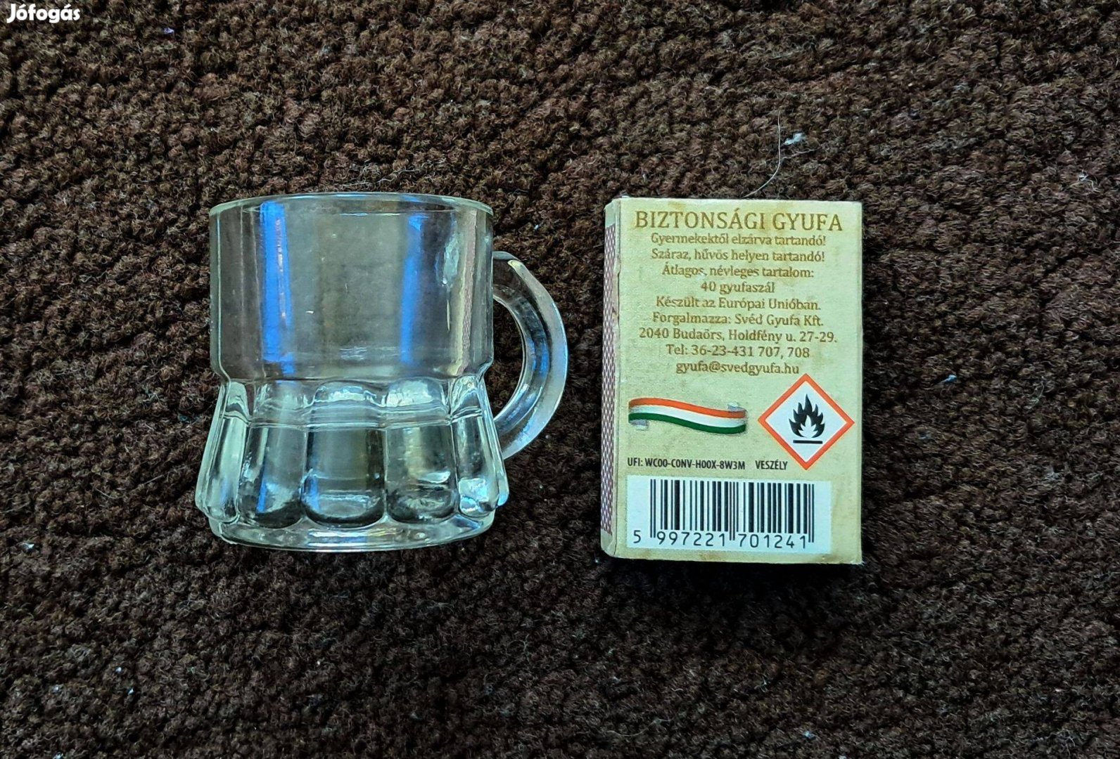 Apró üveg korsócskák, 30 ml 6 db 20260324