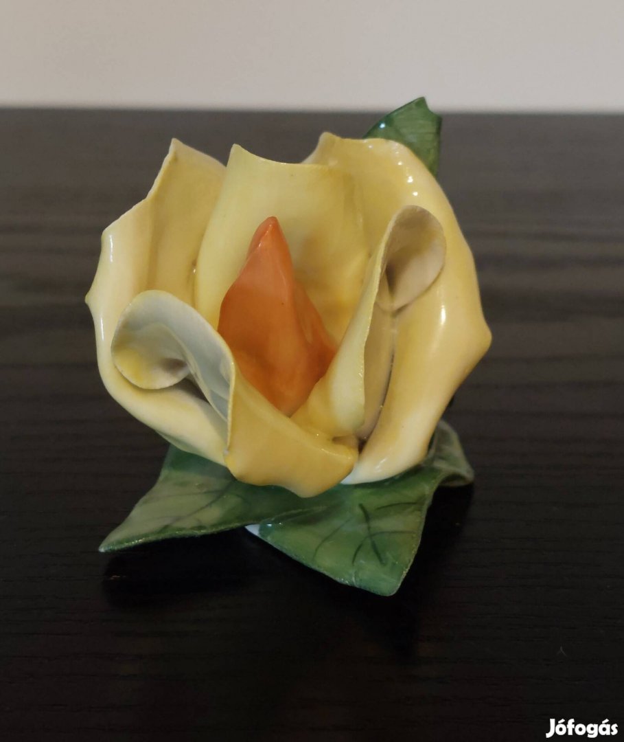 Aquincum porcelán sárga rózsa 