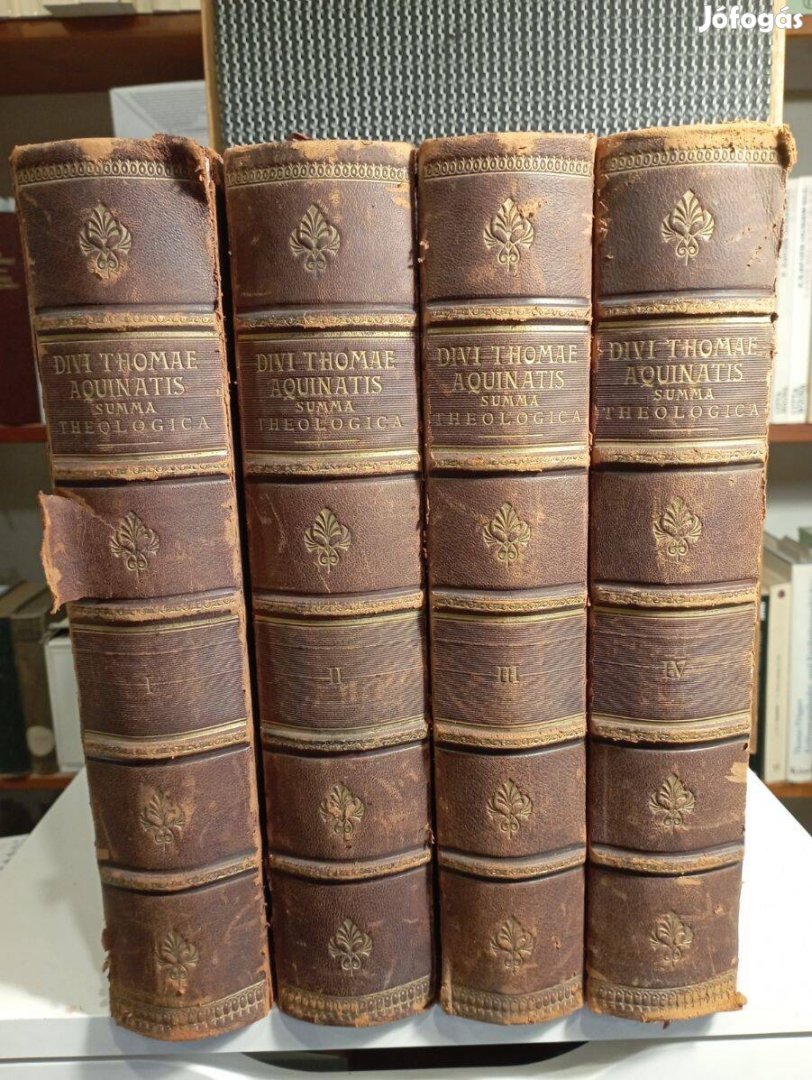 Aquinói Szent Tamás: Summa Theologica, 4 kötet, teljes, latin, 1895