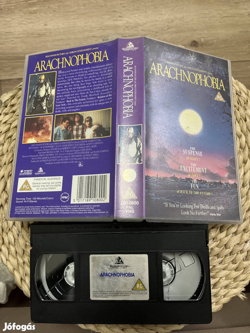 Arachnophobia vhs angol