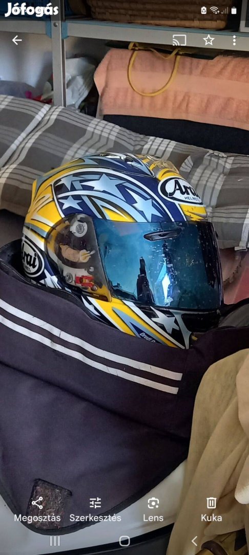 Arai RX-7 Corsair Colin Edwards yellow