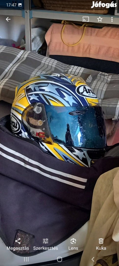 Arai rx 7 colin edwards yellow