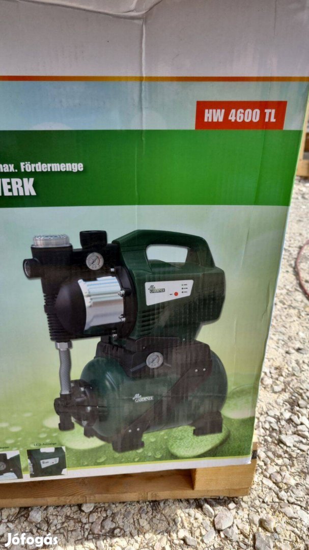 Áramláskapcsolóval, erős 1100W-os házi vízmű, 4600L/h hidrofor