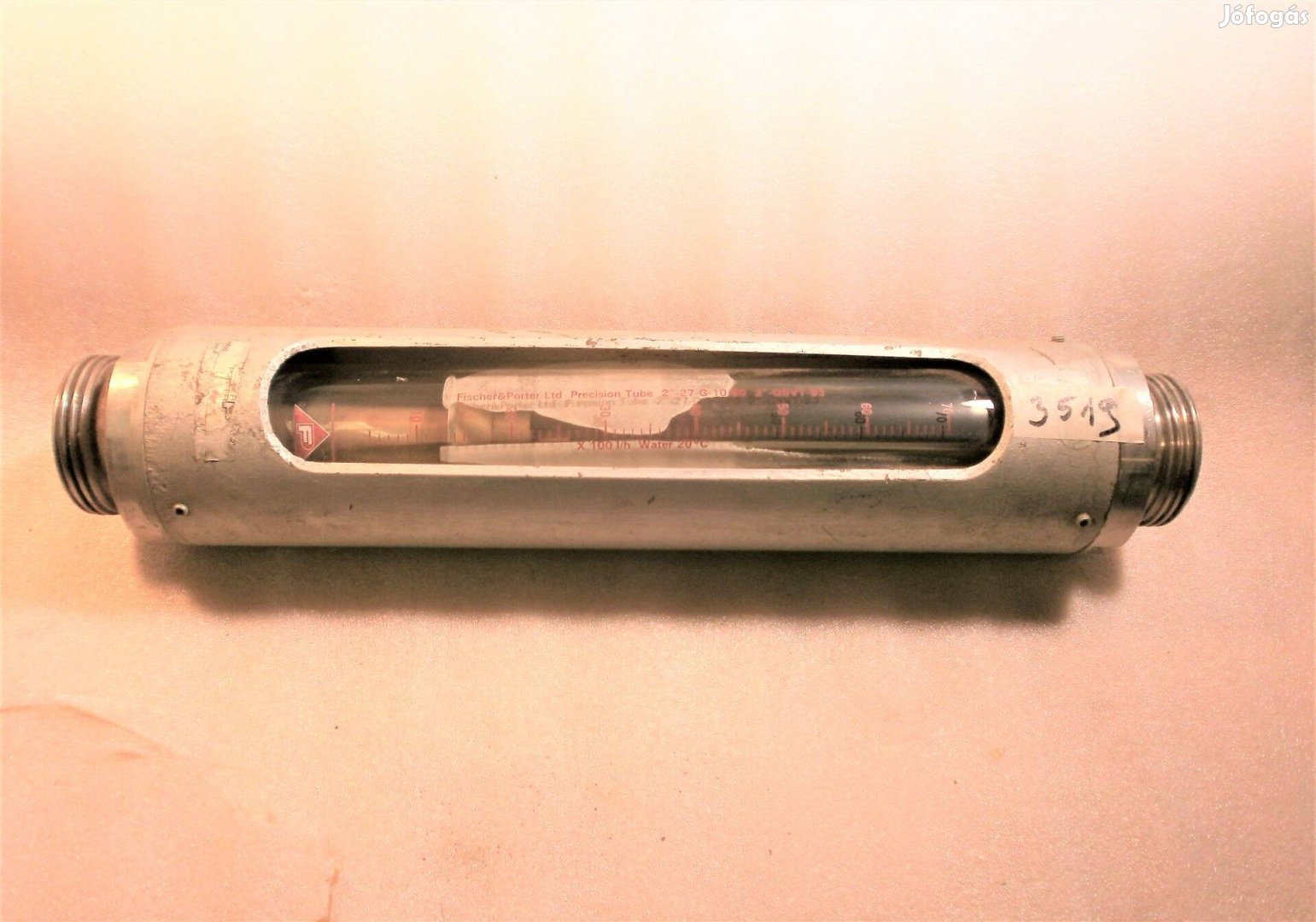 Áramlásmérő rotaméter üvegcsöves 2" vízre ( 3519 )