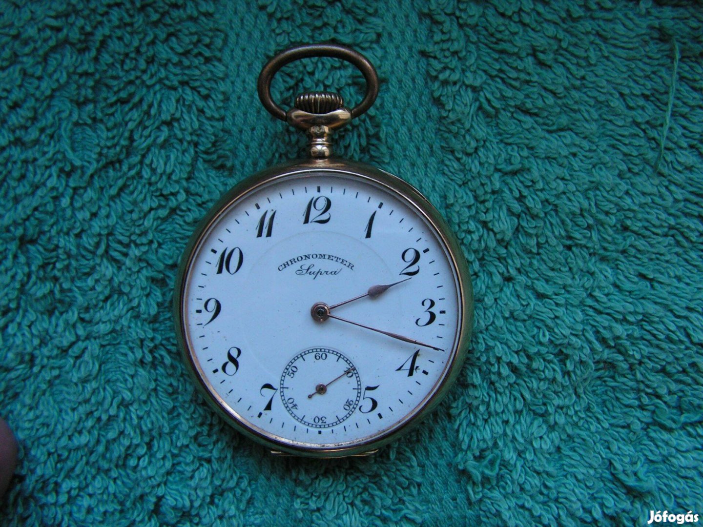 Arany Chronometer " Supra " 14 karátos antik férfi zsebóra