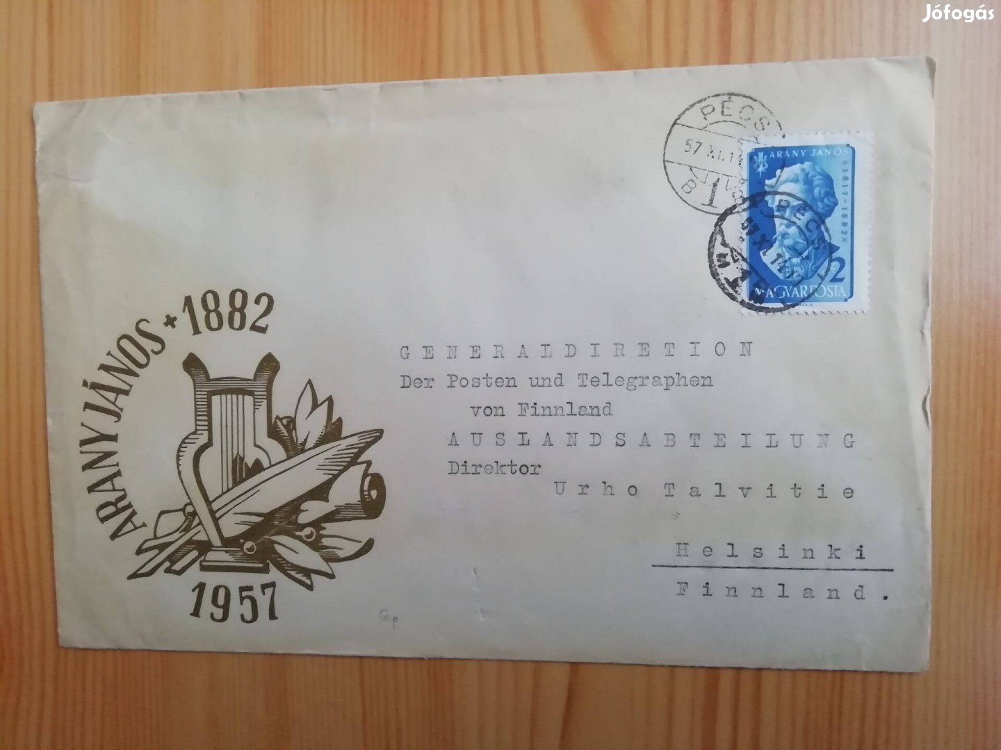 Arany János FDC futott 1957-es