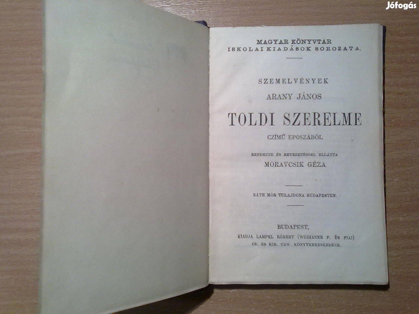 Arany János: Toldi szerelme és Toldi estéje (Lampel Róbert kiadás)