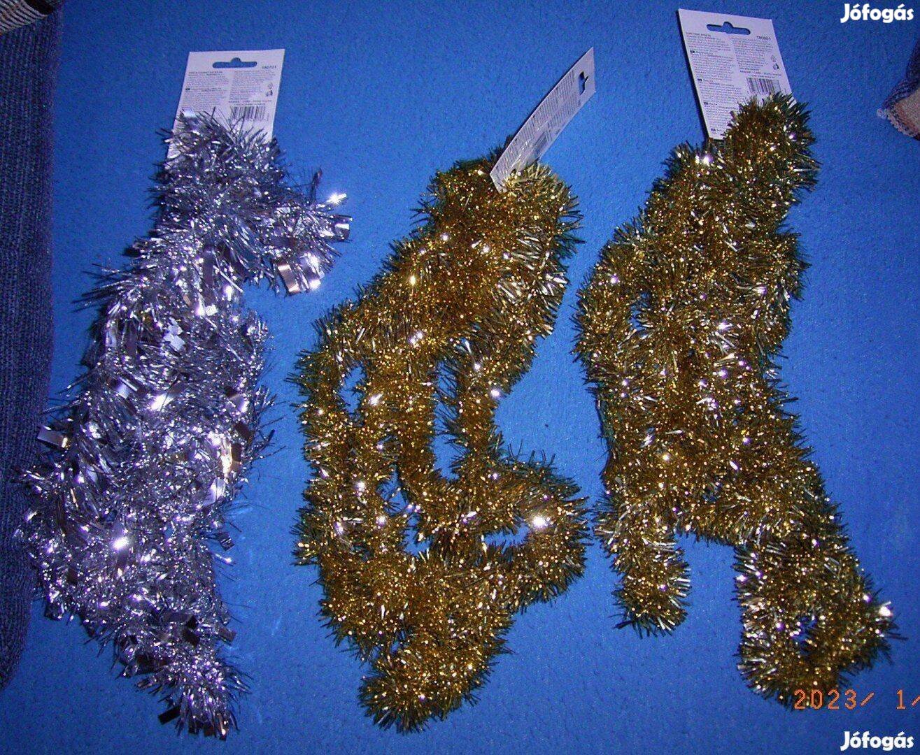 Arany és ezüst színű karácsonyfa boák eladóak, 3 db, új