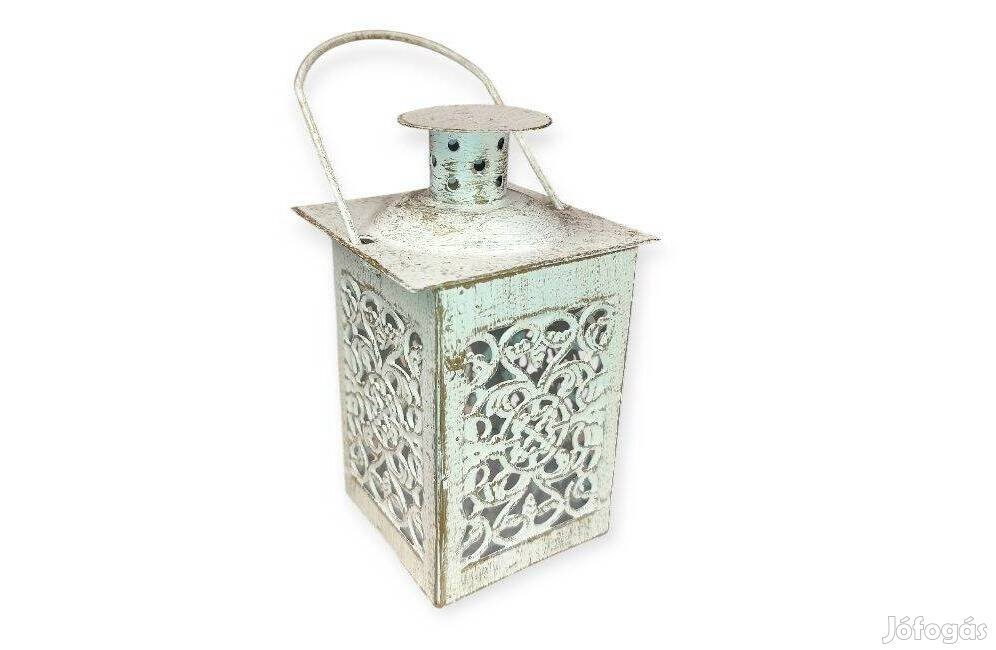 Arany-fehér függeszthető fém lámpás perforált mintával