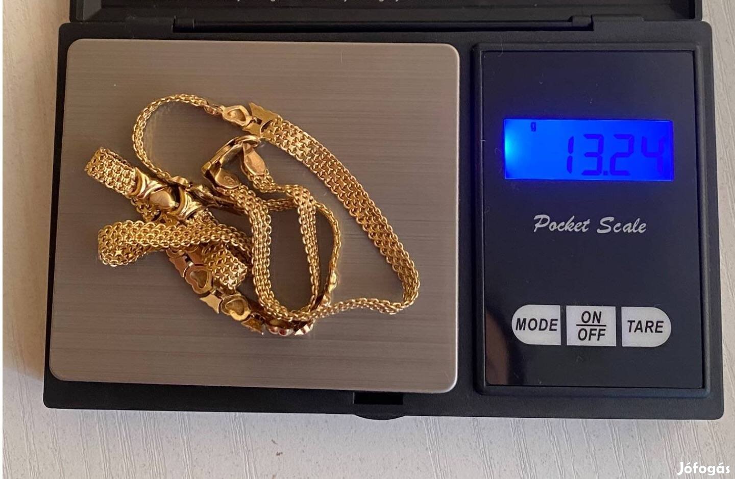 Arany gold új 14K 585 13,24g női elegáns nyaklánc nyakék