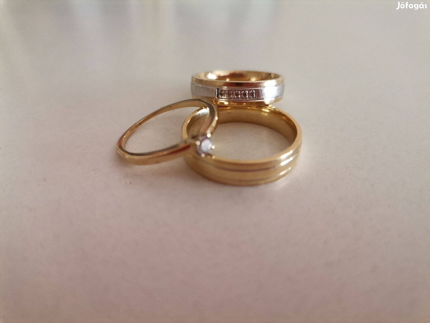 Arany jegygyűrű + karikagyűrűk